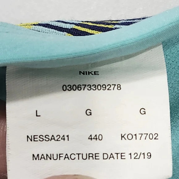 Nike Size Large Striped Multicolor Women's Bathsuit Top - Picture 3 of 4